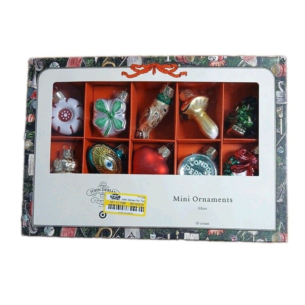 John Derian for Target 2025 Mini Ornament Set Christmas Holiday Decor